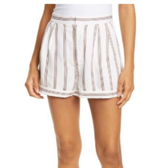 JOIE Carvel Striped High Rise Relaxed Shorts Size 12 - Picture 1 of 11